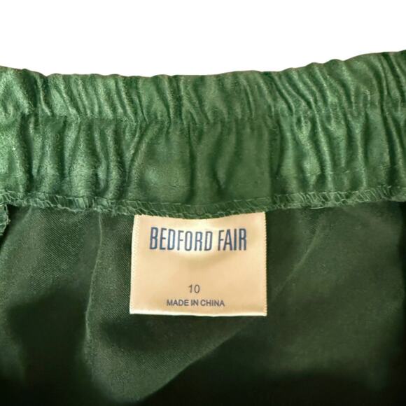 Forest Green Faux Suede Midi Skirt with Front Button Detail | 10 | Bedford Fair - Picture 3 of 6
